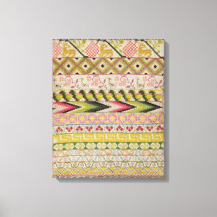 Embroidery sampler canvas print
