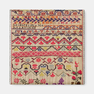 Embroidery sampler magnet