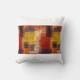 Embroidery - seamless ornament. Coloured lines on  Cushion