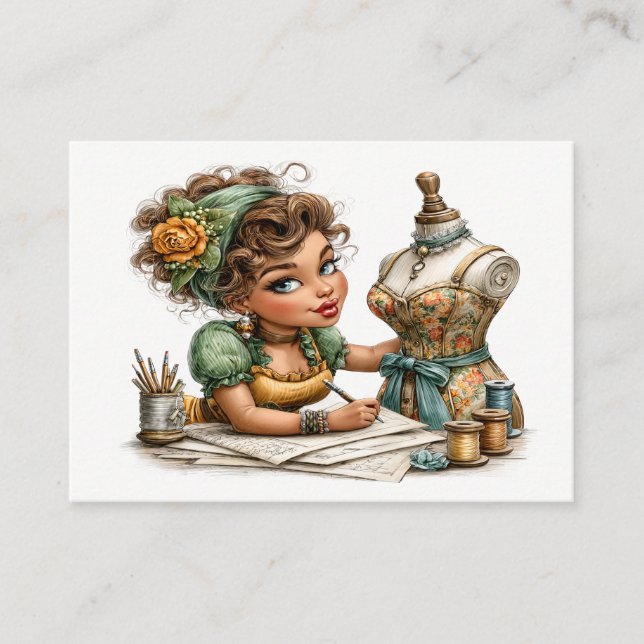 Embroidery / Sewing / Seamstress  Business Card (Front)