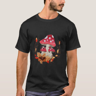 Embroidery Style Cottagecore Aesthetic Mushrooms T-Shirt