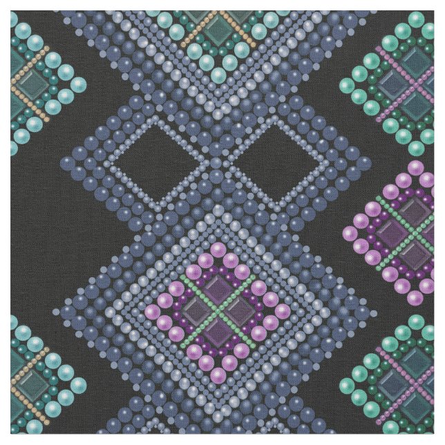Embroidery with beads fabric (Close Up)