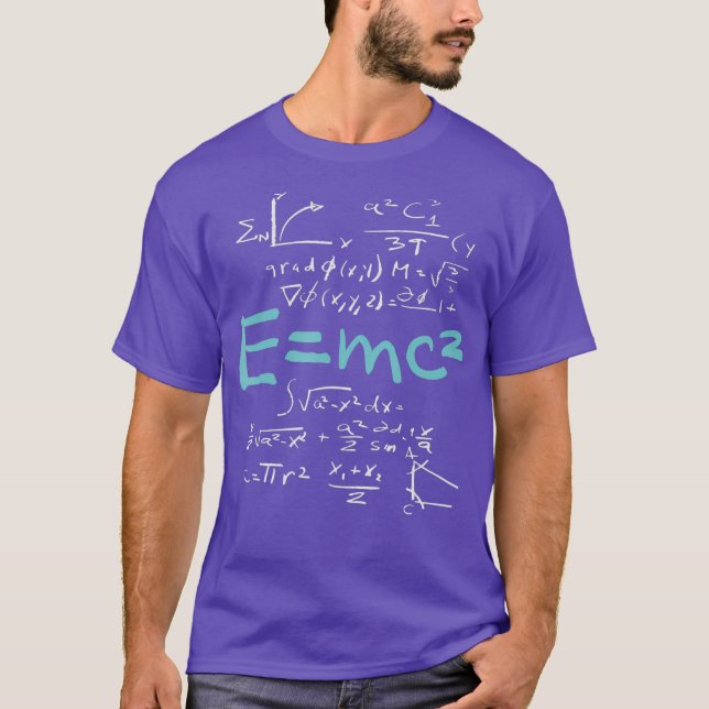 emc2 mathematics physics Einsteins geek science T-Shirt (Front)
