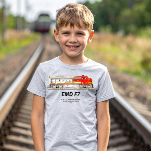 EMD F7 Santa Fe Warbonnet Diesel Locomotive. T-Shirt