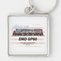 EMD GP60 Diesel Locomotive and American flag