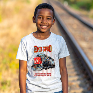 EMD GP60 Diesel Locomotive and American flag T-Shirt