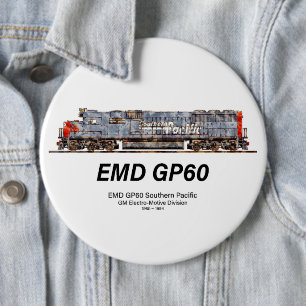 EMD GP60 Diesel Locomotive of Southern Pacific 6 Cm Round Badge