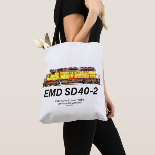 EMD SD40-2 Diesel Locomotive. Union Pacific Tote Bag