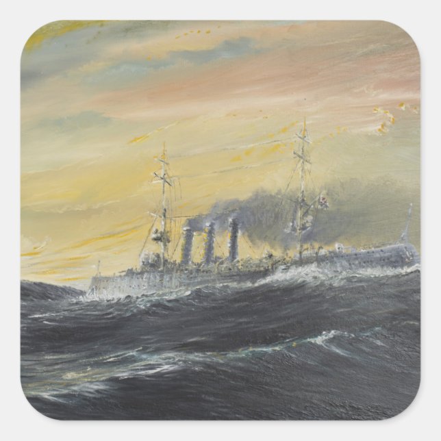 Emden rides the waves Indian Ocean 1914 2011 Square Sticker (Front)