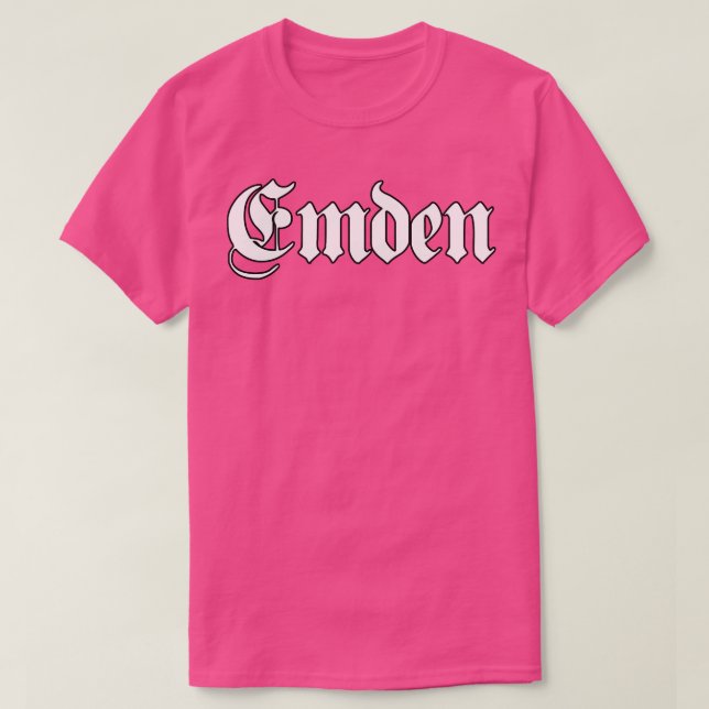 Emden written with gothic font T-Shirt (Design Front)