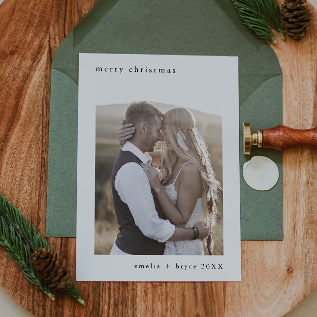 EMELIA Black Bohemian Xmas Family Photo Christmas Holiday Card (EMELIA Black Bohemian Xmas Family Photo Christmas Holiday Card)