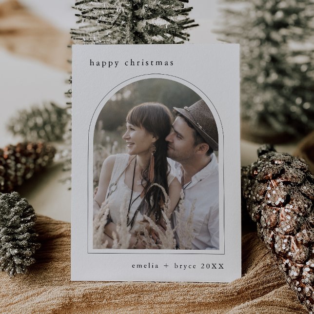 EMELIA Black Cute Family Photo Happy Christmas Holiday Card (EMELIA Black Cute Family Photo Happy Christmas Holiday Card)