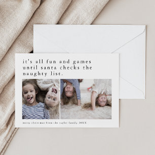 EMELIA Black Hilarious Photo Funny Christmas Holiday Card