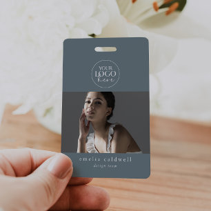 EMELIA Blue Security Name Tag Photo Employee ID ID Badge