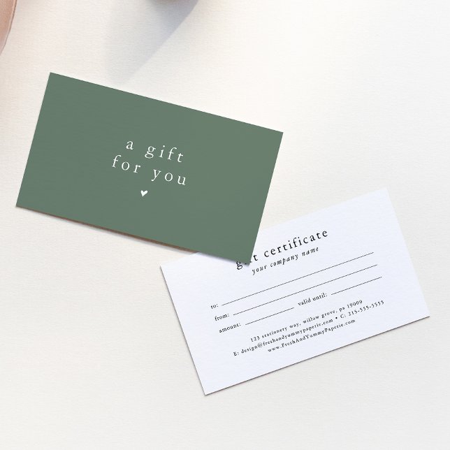 EMELIA Boho Sage Voucher Gift Certificate Template (EMELIA Boho Sage Voucher Gift Certificate Template)