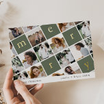 EMELIA Gold Foil Green Multi Photo Christmas<br><div class="desc">EMELIA Gold Foil Green Family Multi Photo Christmas Foil Holiday Card.

Personalise the front of the card with 10 photos,  your family name and the year. Personalise the back with an optional holiday greeting or family news,  and your family name.</div>