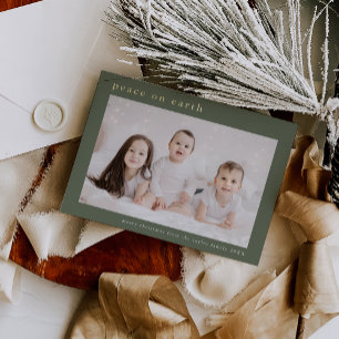 EMELIA Green Foil Photo Peace On Earth Christmas