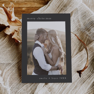 EMELIA Grey Bohemian Xmas Family Photo Christmas Holiday Card