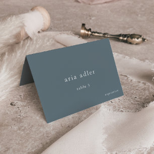 EMELIA Minimalist Blue Winter Wedding Place Cards