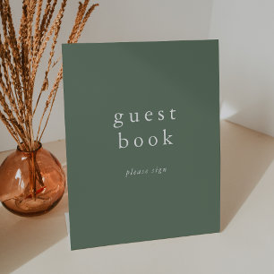 EMELIA Modern Sage Simple Wedding Guest Book Sign
