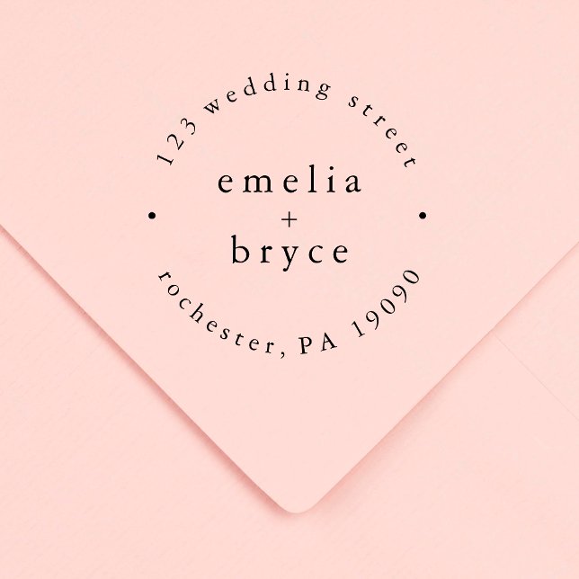 EMELIA Monogram Simple Boho Wedding Rubber Stamps (EMELIA Monogram Simple Boho Wedding Rubber Stamps)