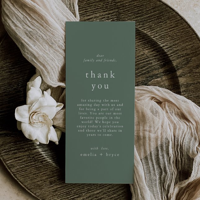 EMELIA Rustic Nature Wedding Table Thank You Cards (EMELIA Rustic Nature Wedding Table Thank You Cards)