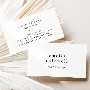 EMELIA Rustic Simple Modern Boho Unique Minimalist Business Card