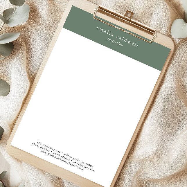 EMELIA Sage Personal Business Professional Company Custom Letterhead (EMELIA Sage Personal Business Professional Company Letterhead)