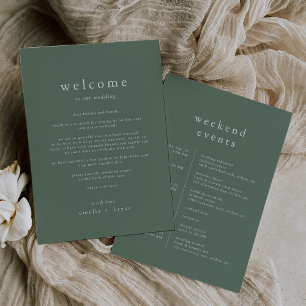 EMELIA Sage Wedding Weekend Itinerary Template