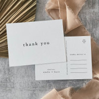 EMELIA Simple Modern Boho Unique Wedding Thank You