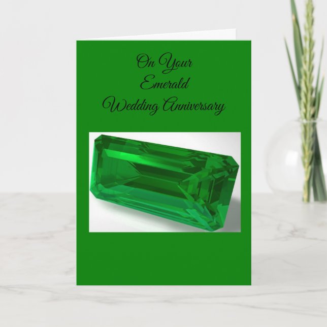 Emerald 55th Wedding Anniversary Card (Front)