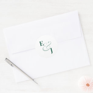 Emerald Ampersand Wedding   Envelope Seal