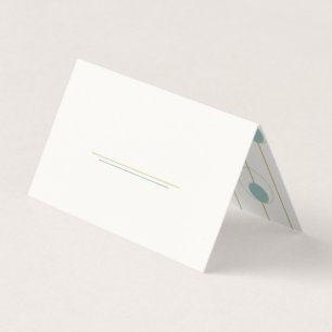 Emerald and Gold Art Deco Wedding Place Card