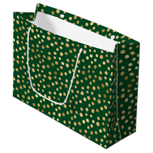 Emerald and Gold Safari Series Design 11 Large Gift Bag