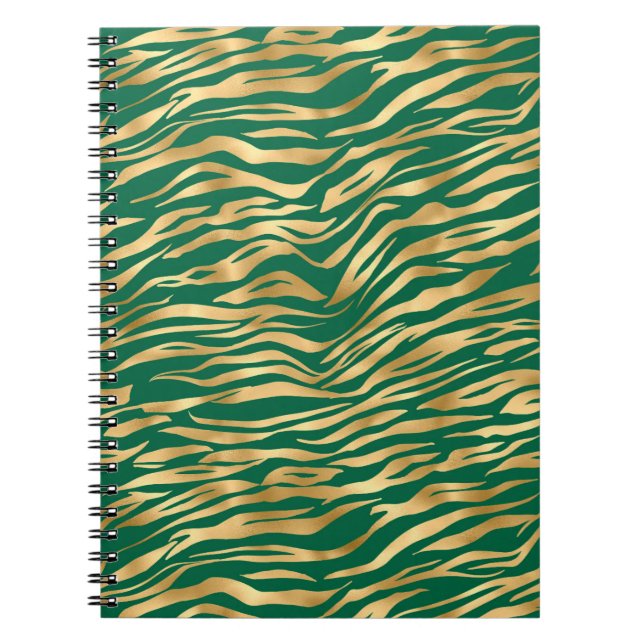 Emerald and Gold Safari Series Design 2 Notebook (Front)