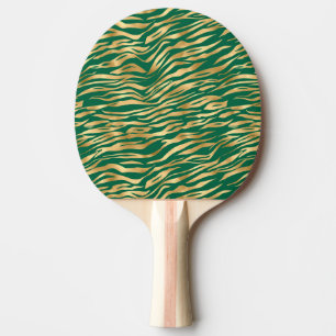 Emerald and Gold Safari Series Design 2 Ping Pong Paddle