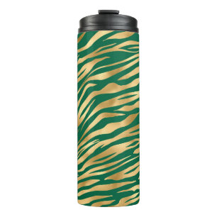 Emerald and Gold Safari Series Design 2 Thermal Tumbler