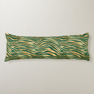 Emerald and Gold Safari Series Design 4 Body Cushion