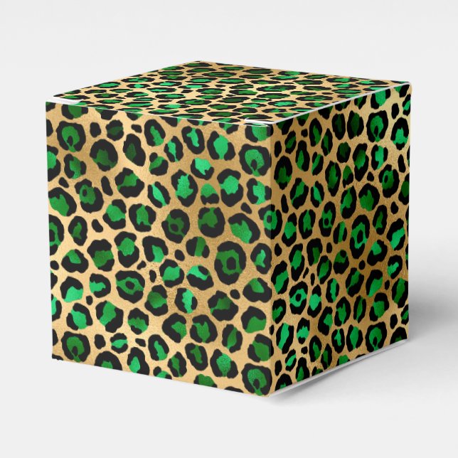 Emerald and Gold Safari Series Design 8  Favour Box (Front Side)