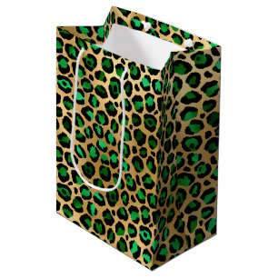 Emerald and Gold Safari Series Design 8 Medium Gift Bag
