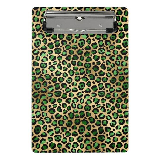 Emerald and Gold Safari Series Design 8 Mini Clipboard (Front)