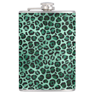 Emerald and Gold Safari Series Design 9 Hip Flask