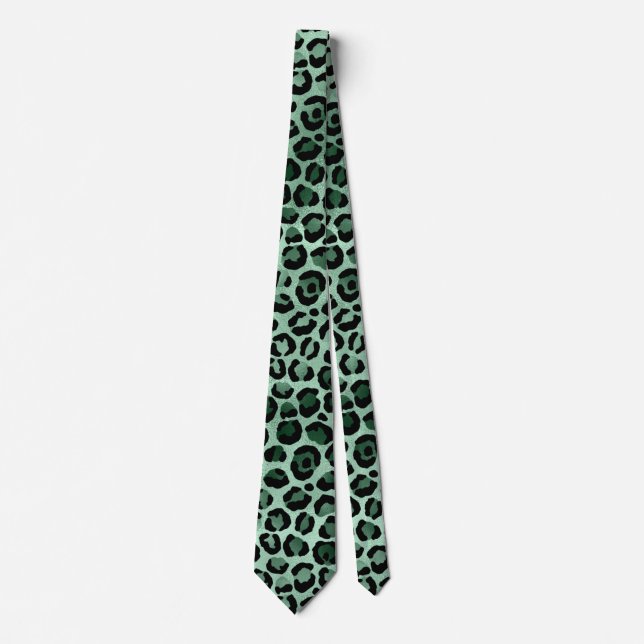 Emerald and Gold Safari Series Design 9 Tie (Front)