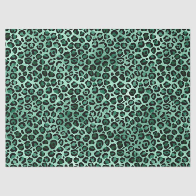 Emerald and Gold Safari Series Design 9 Tissue Paper (Front)