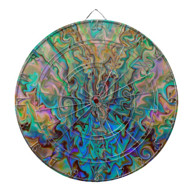 Emerald and Pink Dartboard (Front)