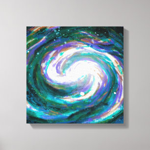 Emerald and Purple Galaxy Canvas Print
