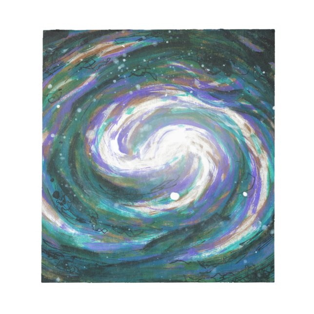 Emerald and Purple Galaxy Notepad (Front)