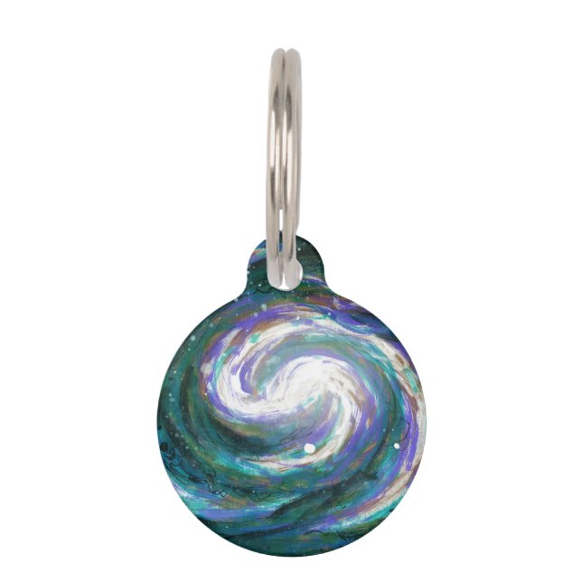 Emerald and Purple Galaxy Pet Tag (Front)