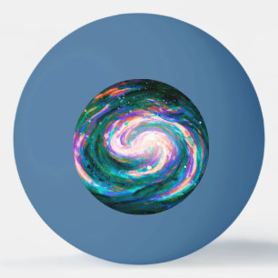 Emerald and Purple Galaxy Ping Pong Ball