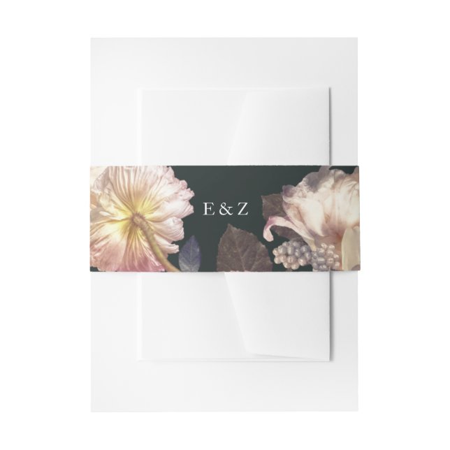 Emerald Antique Vintage Wedding Invitation Belly Band (Front Example)